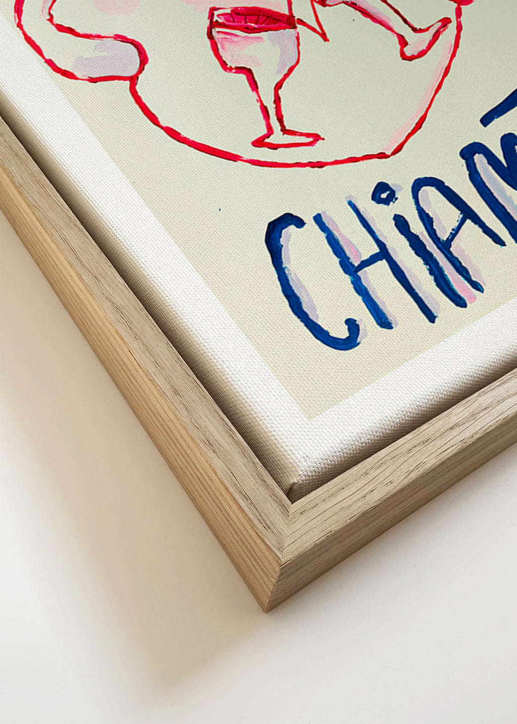 Keuken kunst met geïllustreerde glazen – Canvas detail