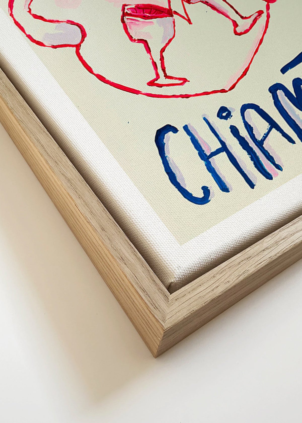 Keuken kunst met geïllustreerde glazen – Canvas detail