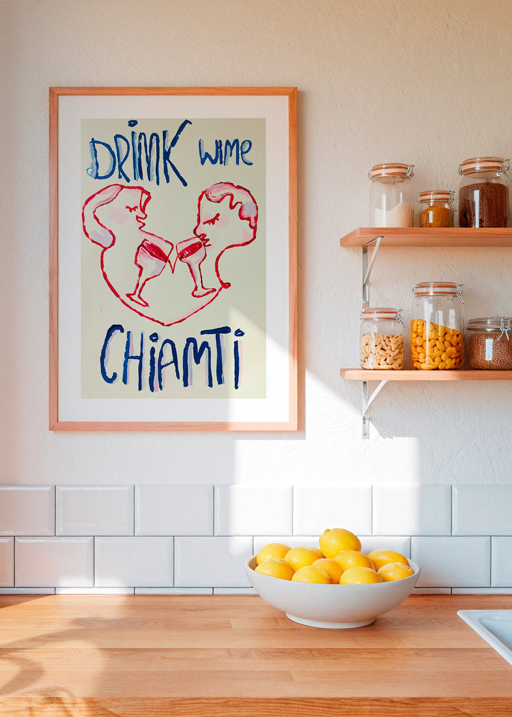 Keuken kunst met geïllustreerde glazen – Product1