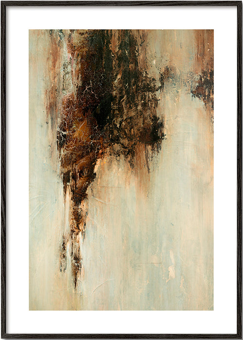 Abstract kunst aardse textuur verticaal – Black Frame
