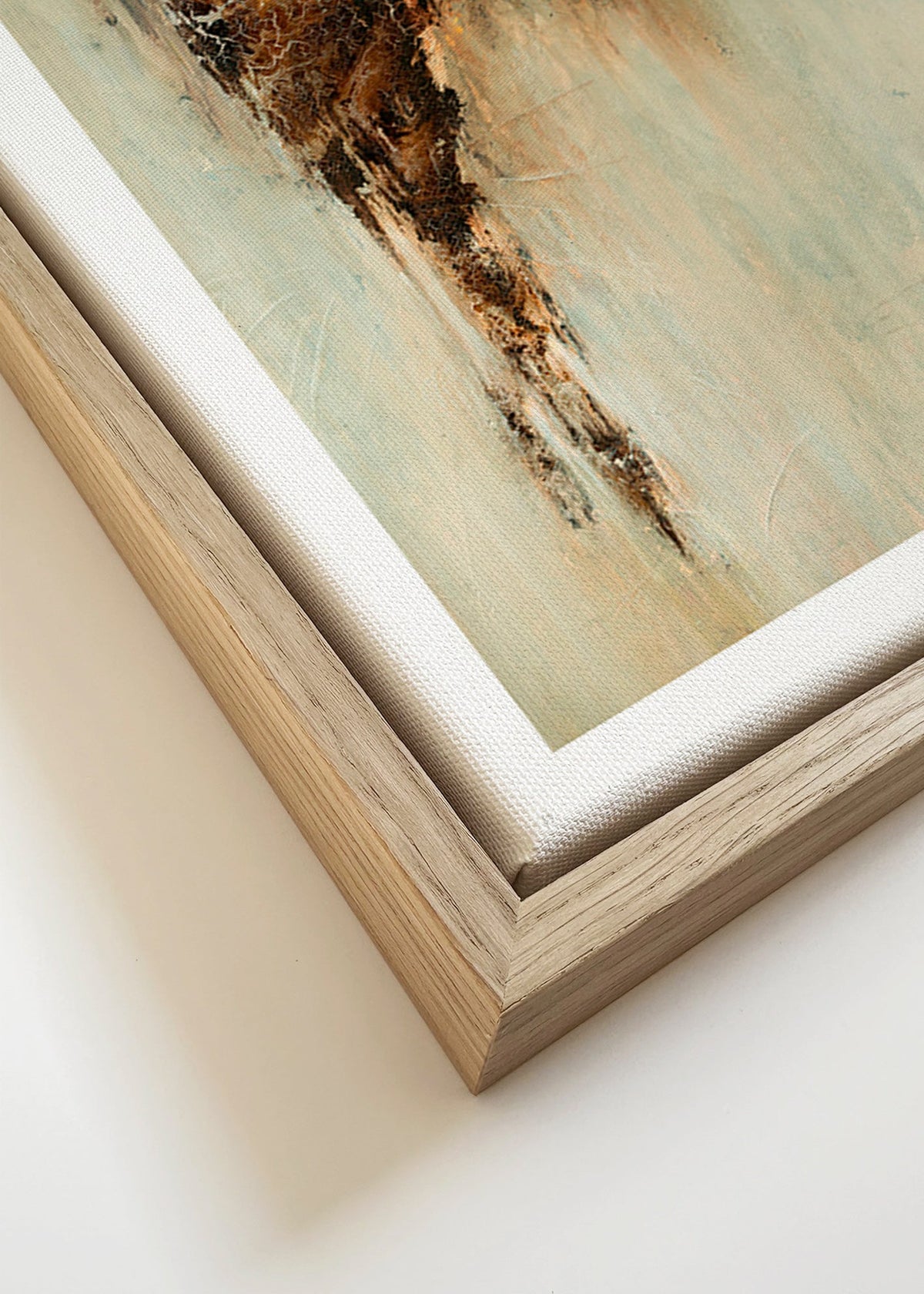 Abstract kunst aardse textuur verticaal – Canvas detail