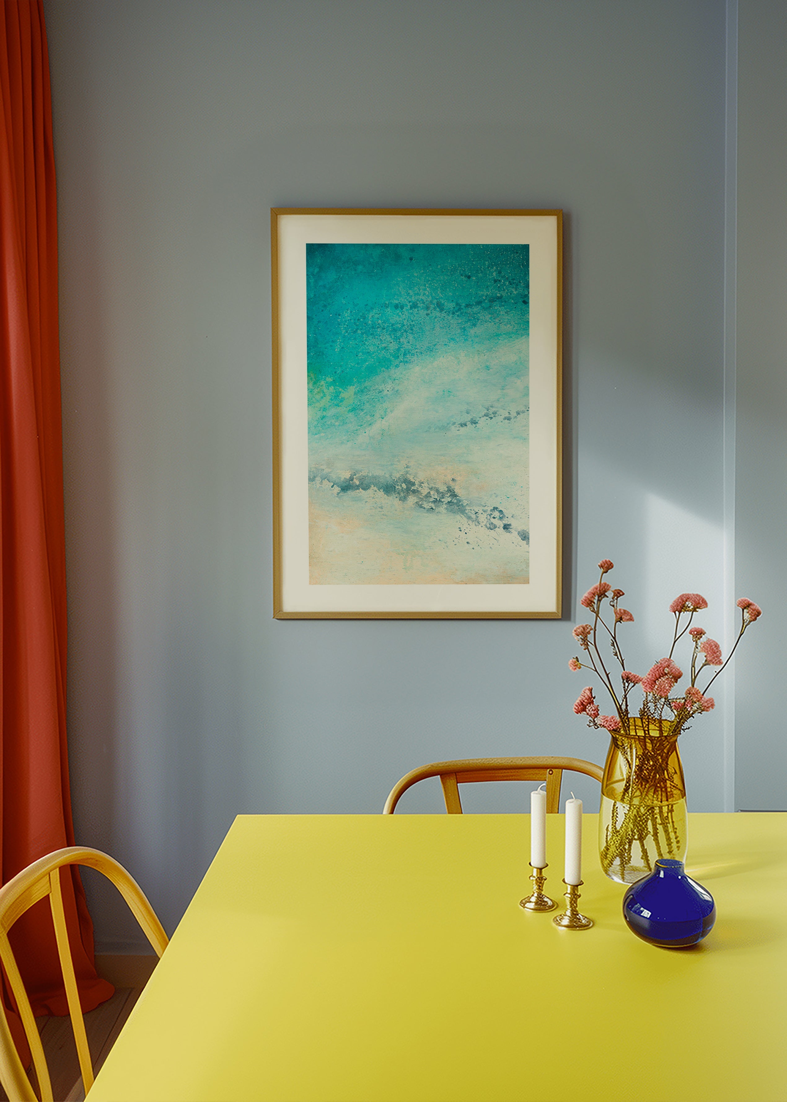 Turkoois zee abstract kunst – Product2