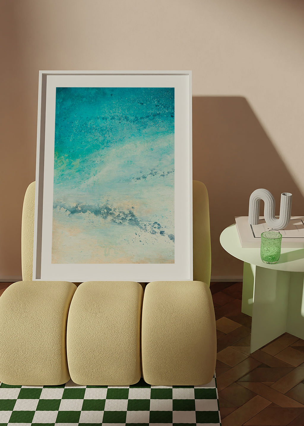Turkoois zee abstract kunst – Product3