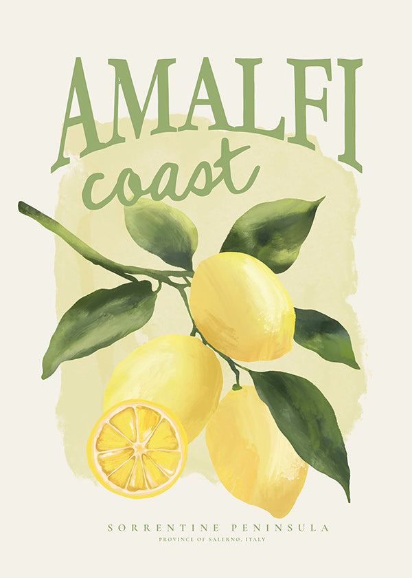 Botanische Amalfi citroen print