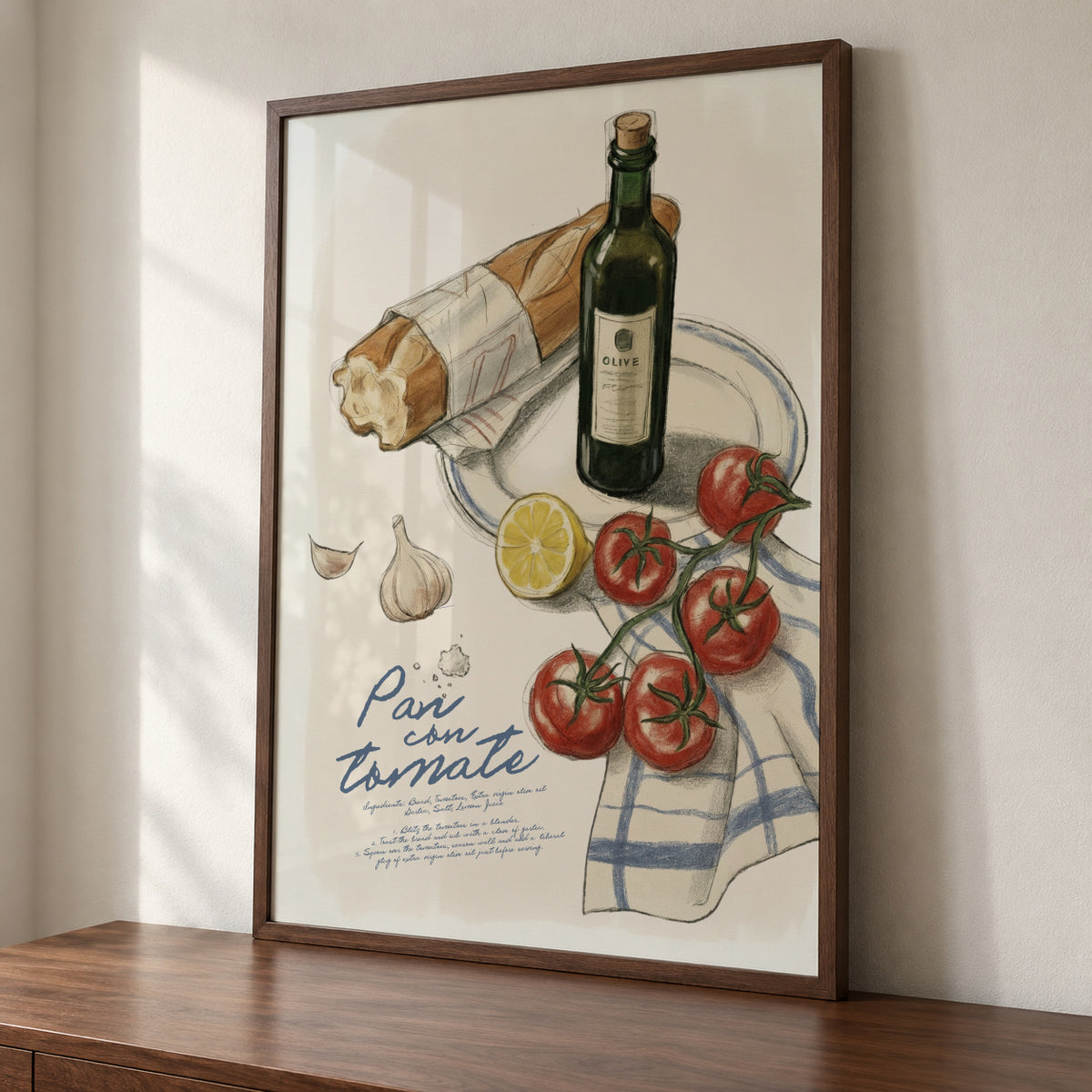 Pan con Tomate - Framed poster detail
