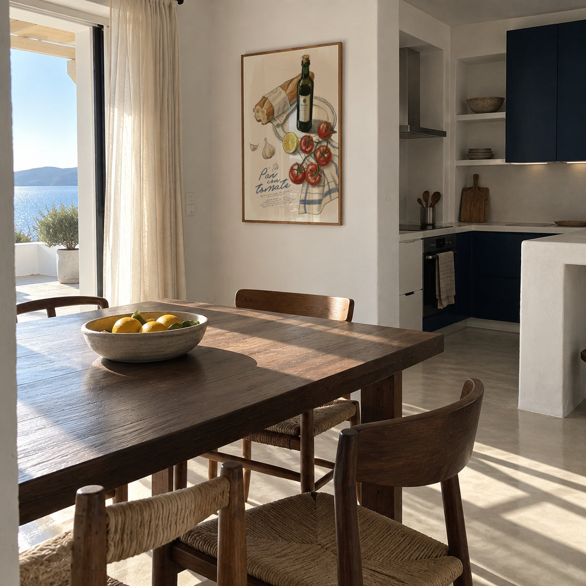 Pan con Tomate - Framed poster in an interior