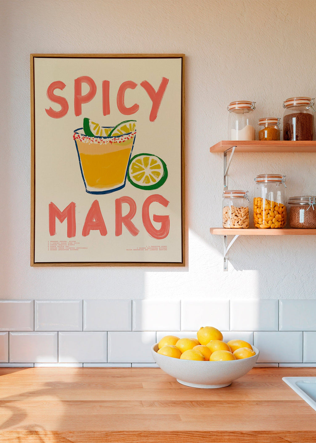 Küchenkunst mit illustrierter Margarita