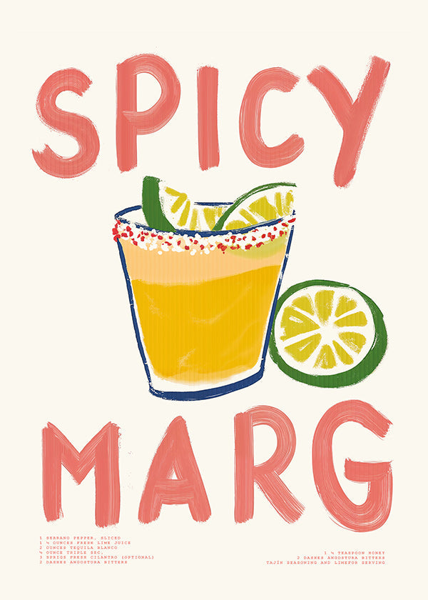 Küchenkunst mit illustrierter Margarita