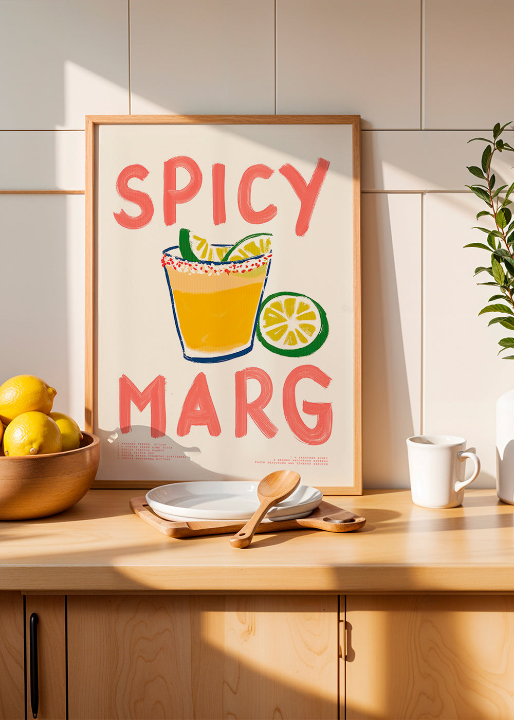 Küchenkunst mit illustrierter Margarita