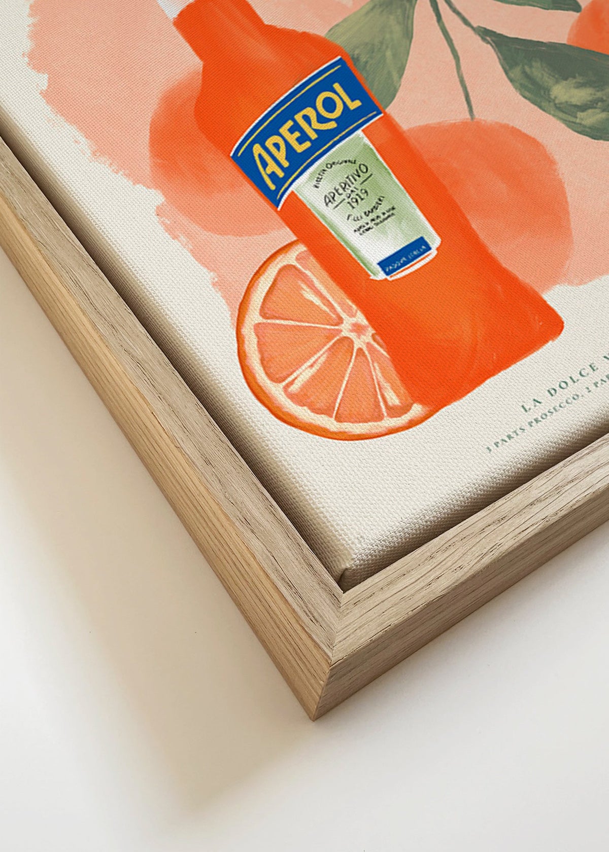 Küchenkunst Aperol Spritz Flasche mit Orangen