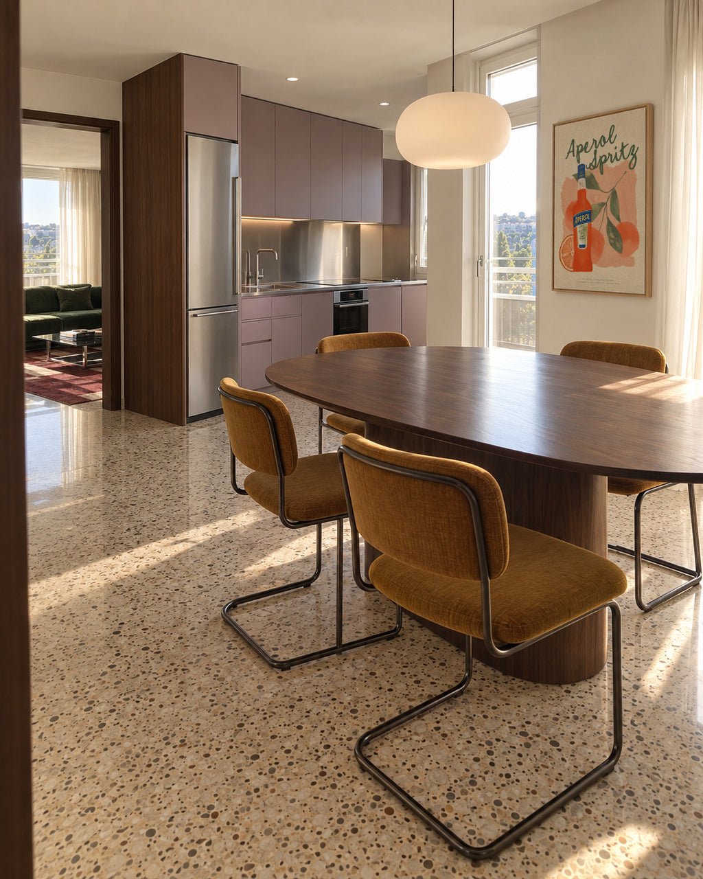 Aperol Spritz: La Dolce Vita in a Glass - Framed canvas in an interior
