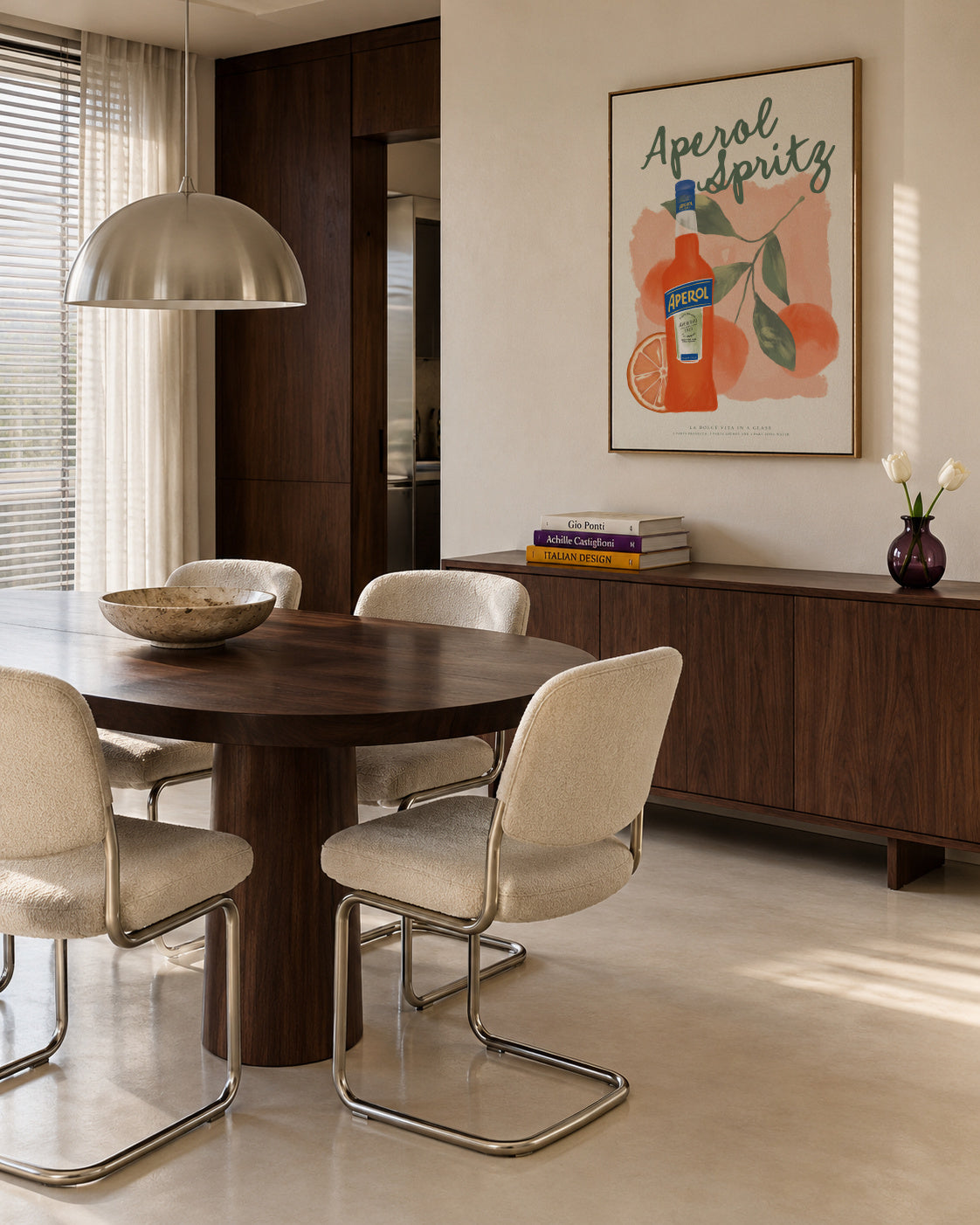 Aperol Spritz: La Dolce Vita in a Glass - Framed canvas in an interior
