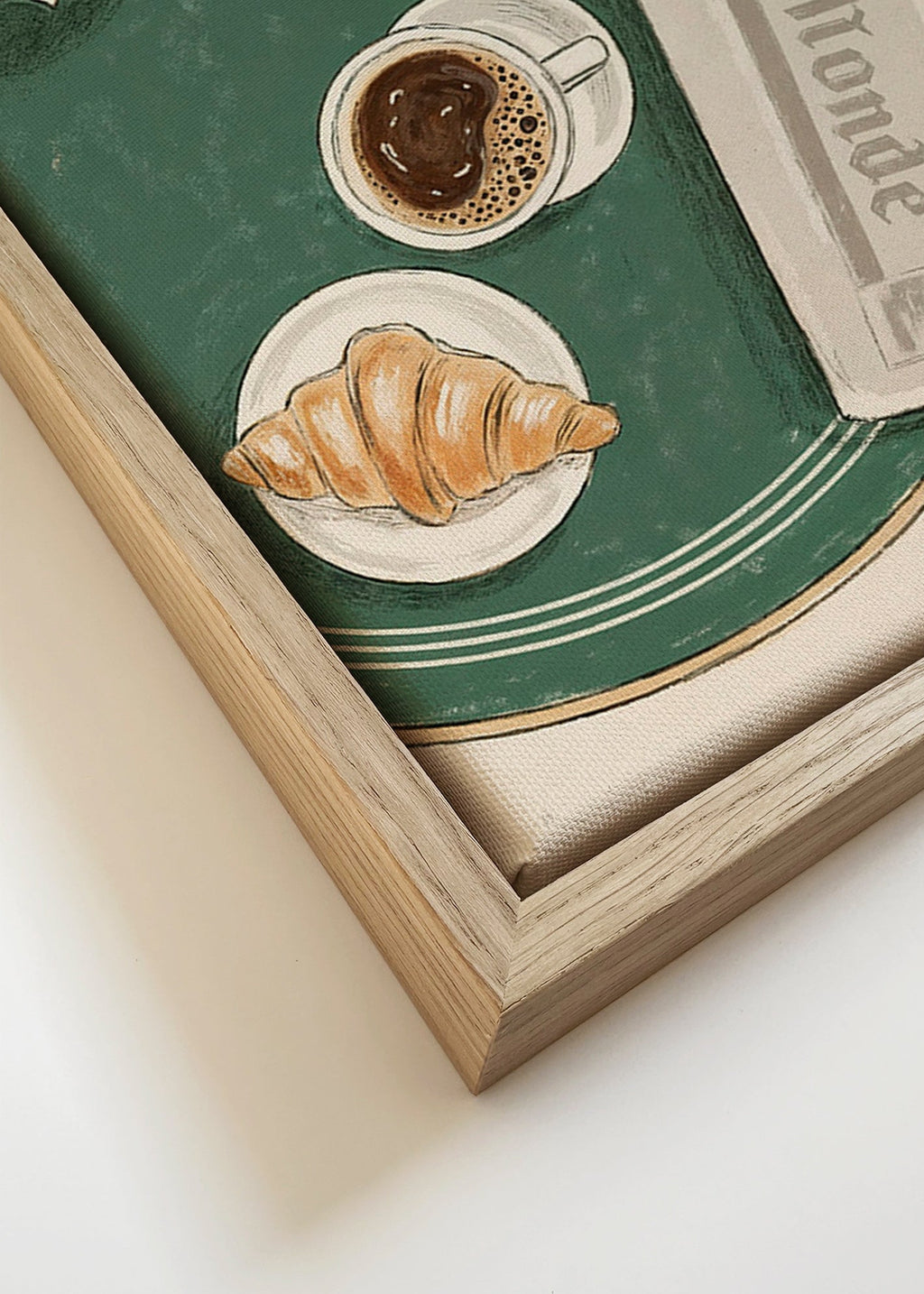 Keuken kunst Café de Flore geïllustreerde croissant