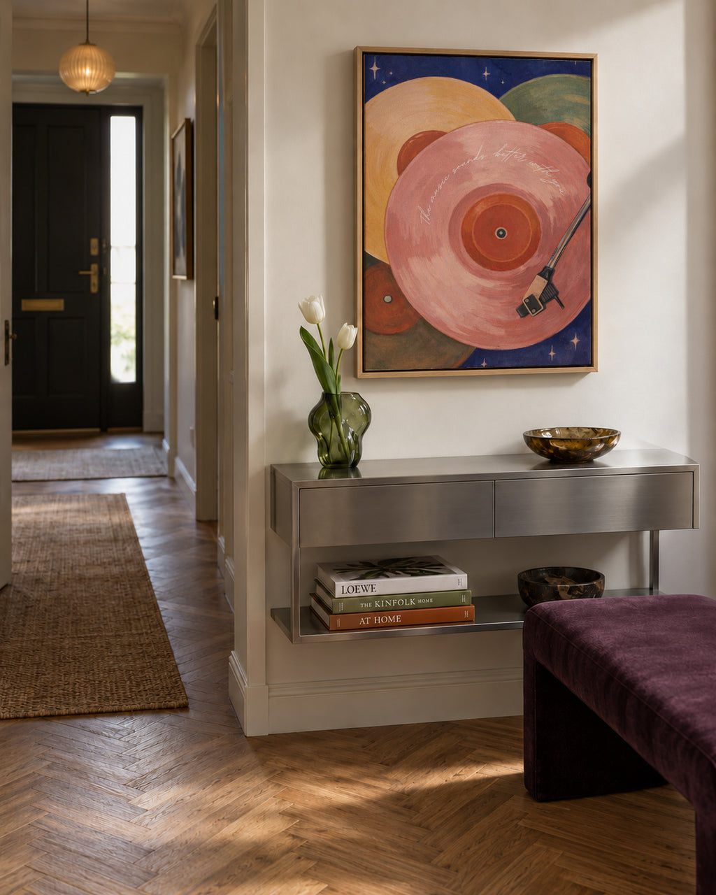 The Music Sounds Better with You - Framed canvas in an interior