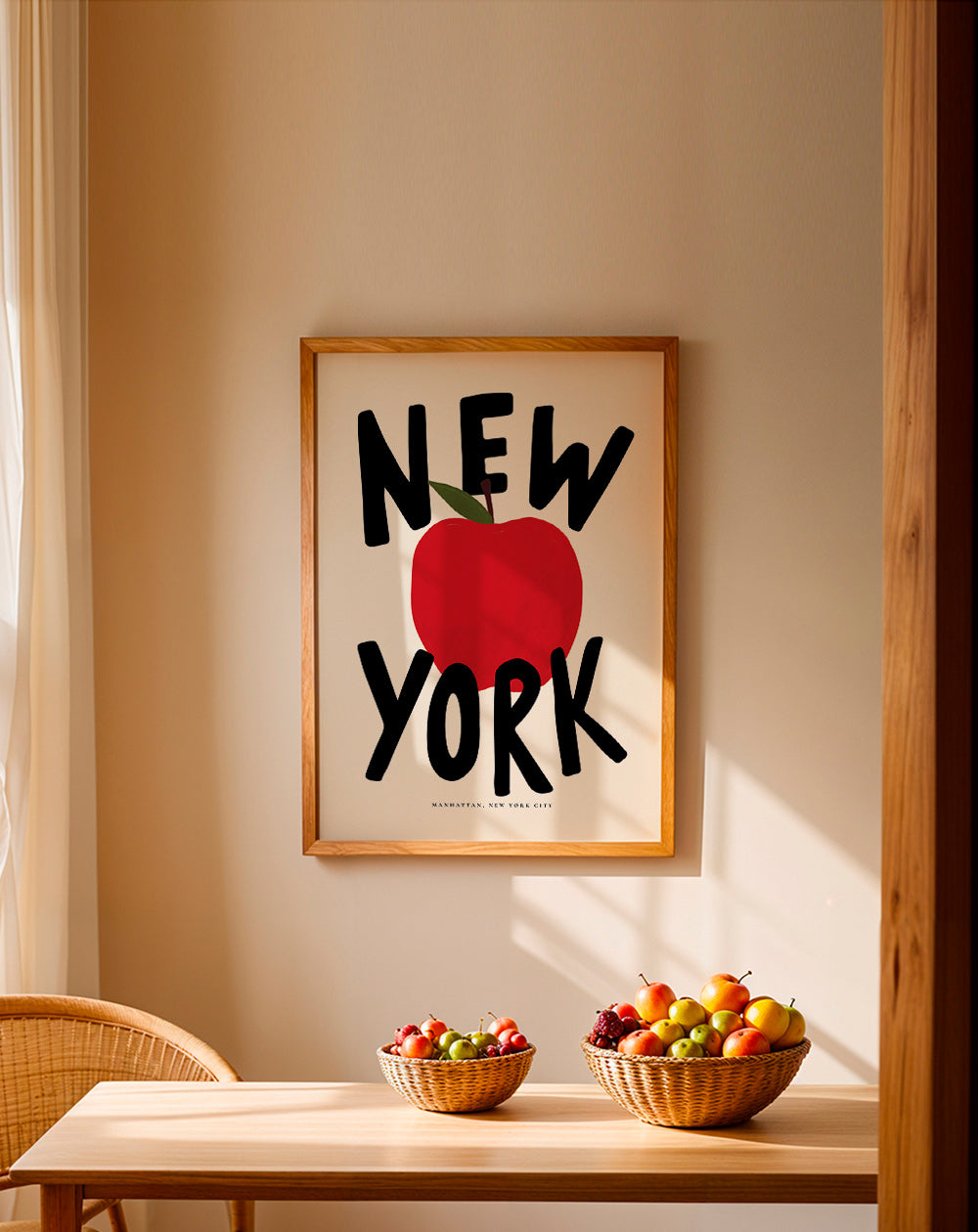 Keuken kunst New York rode appel