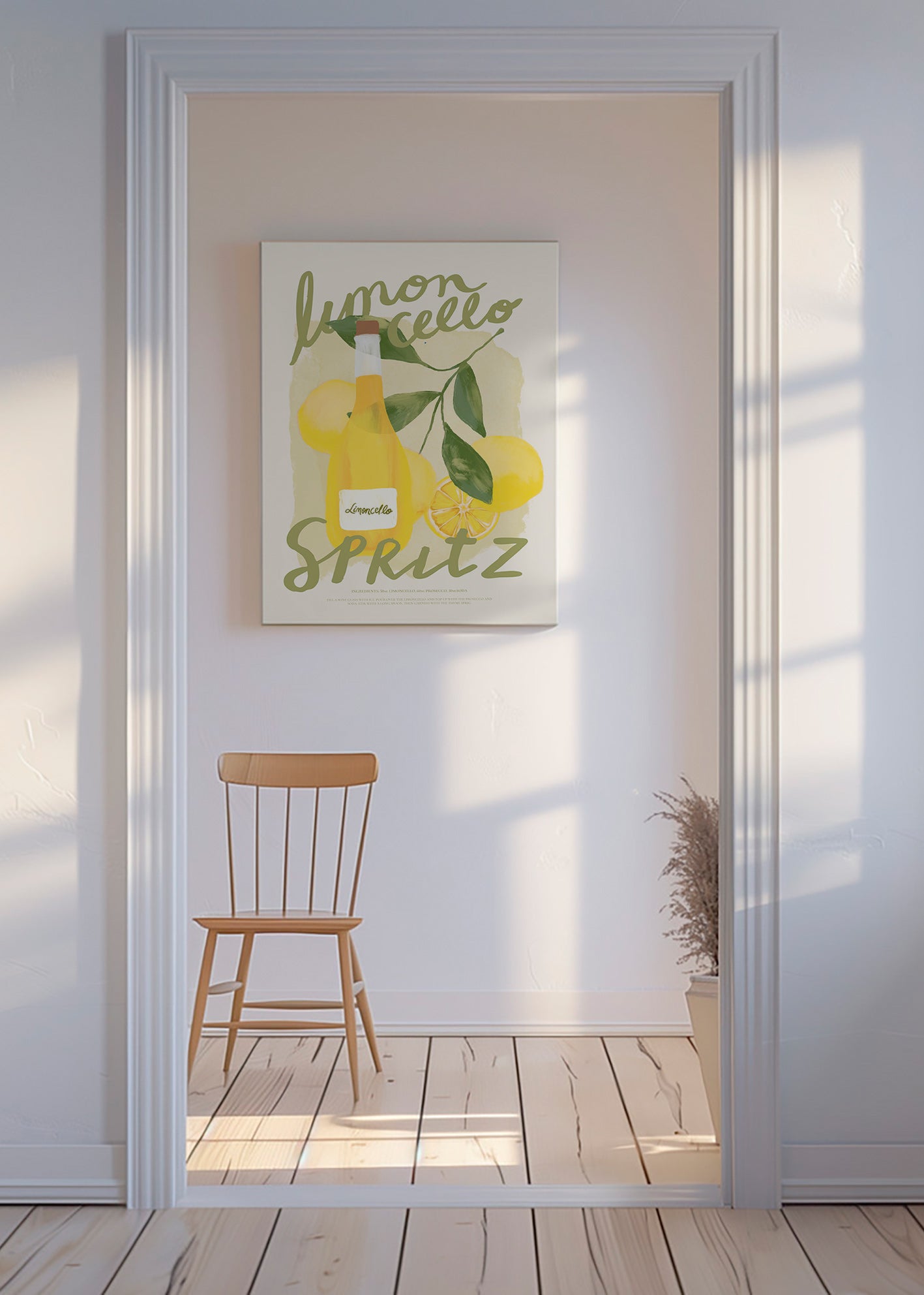 Küchenkunst Limoncello Spritz Illustration