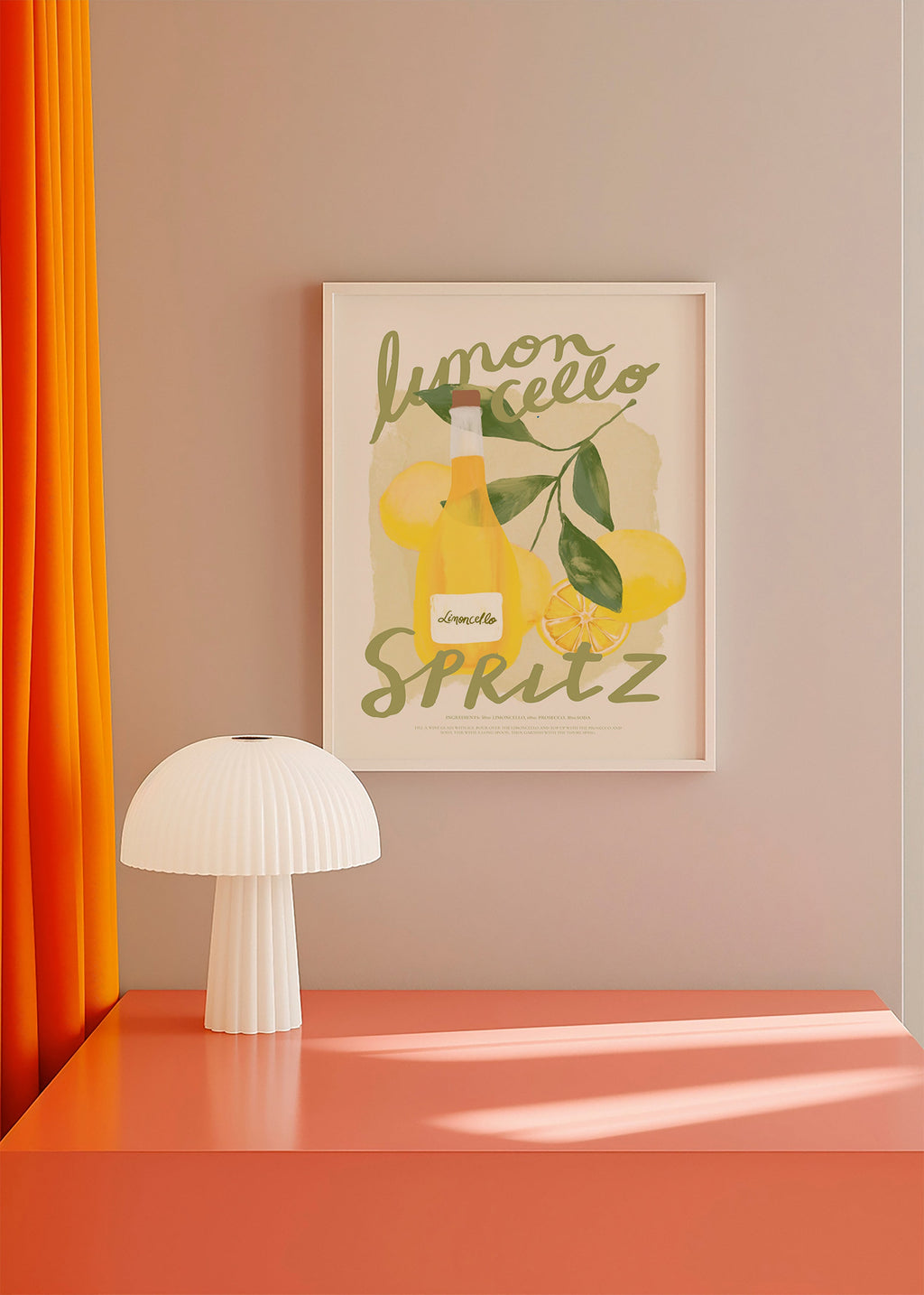 Küchenkunst Limoncello Spritz Illustration