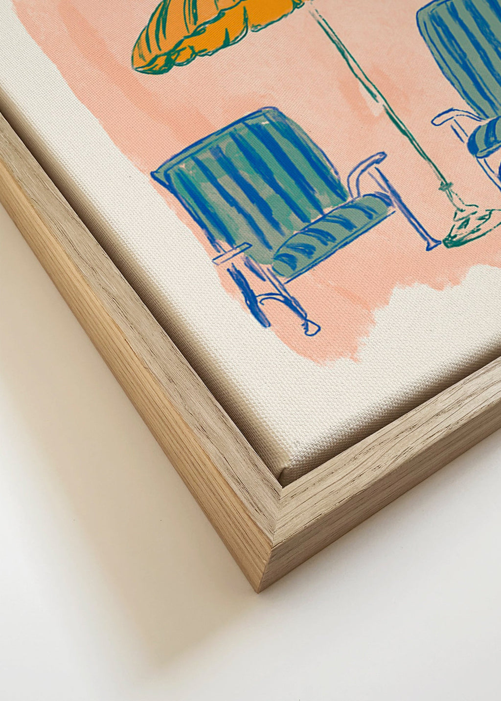 Illustration La Dolce Vita parasol et chaises