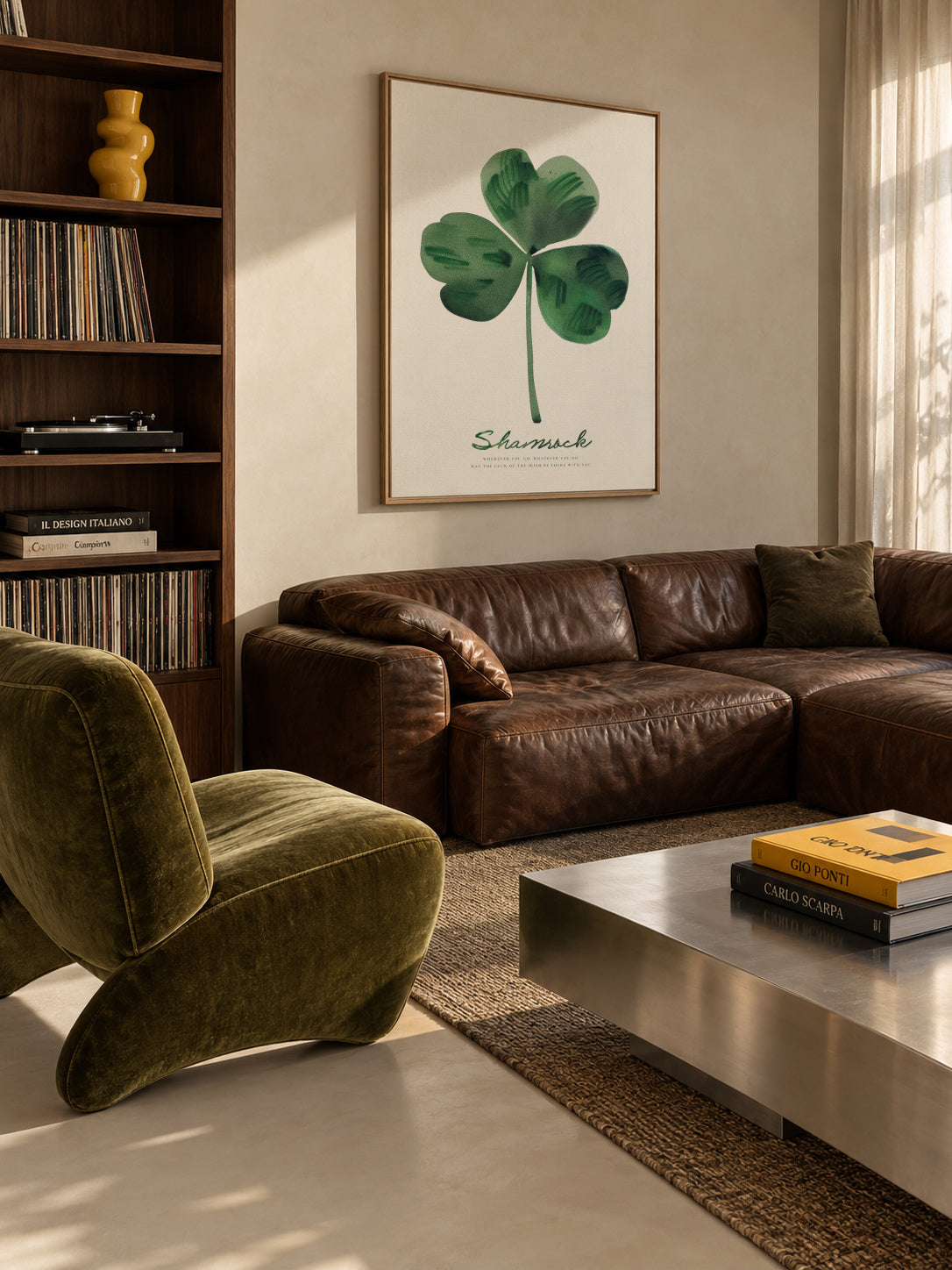 Shamrock - Framed canvas in an interior