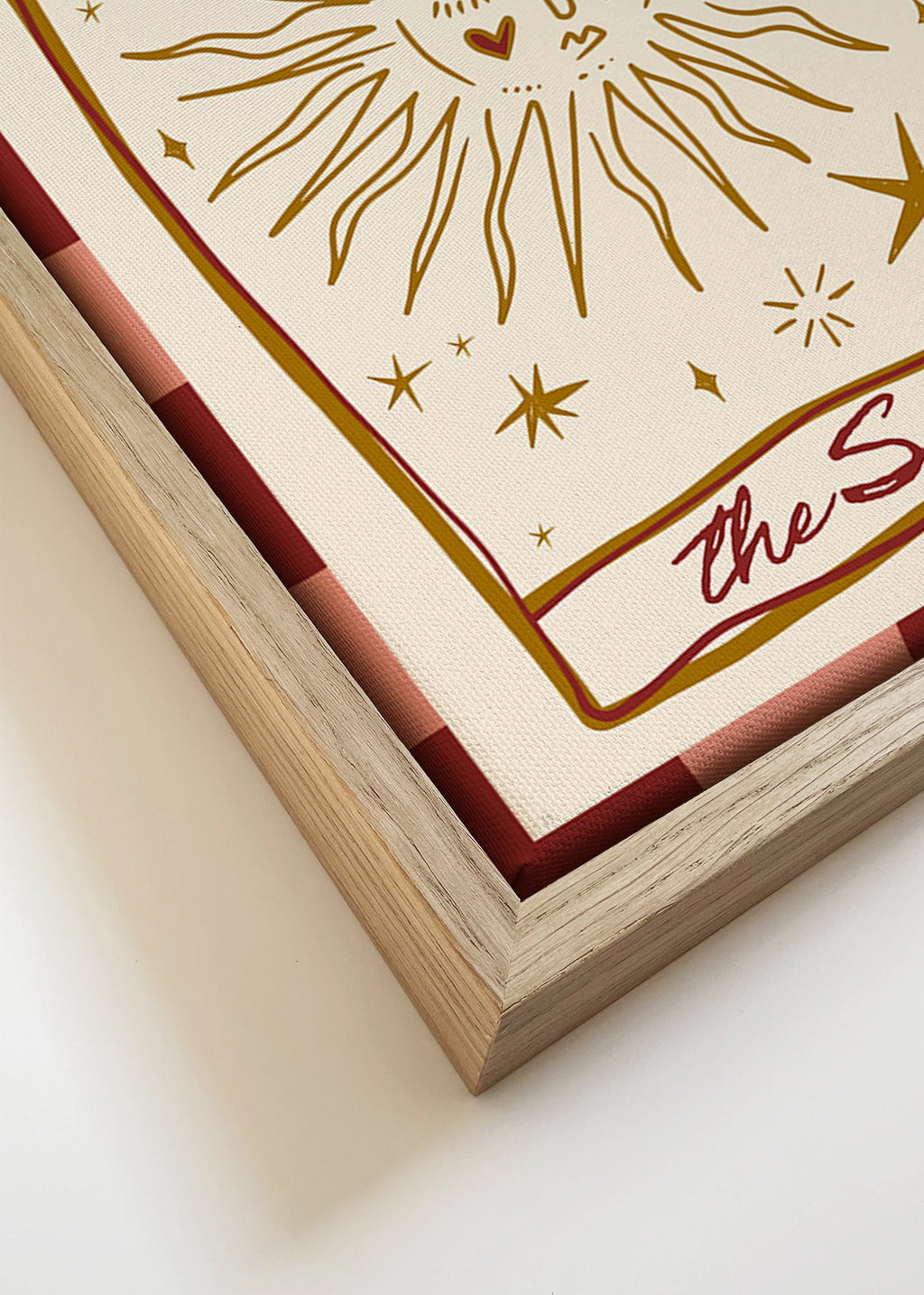 Sonnenillustration im Vintage-Kartenstil