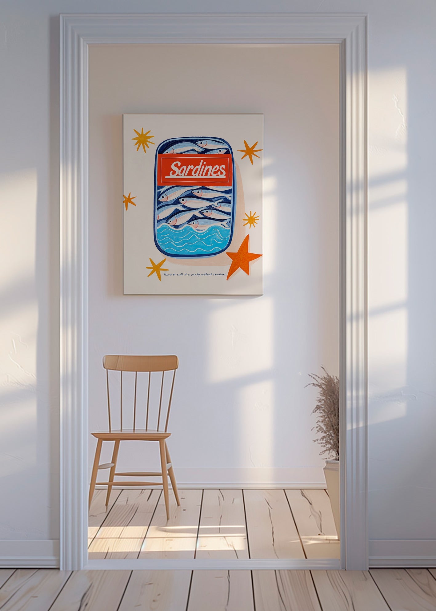 Küchenkunst: illustrierte Sardinenbüchse