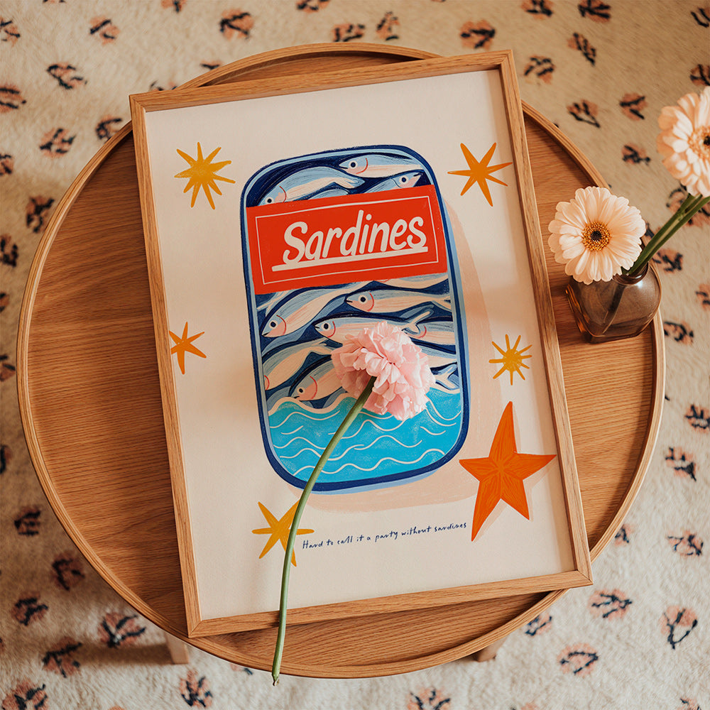 Küchenkunst: illustrierte Sardinenbüchse