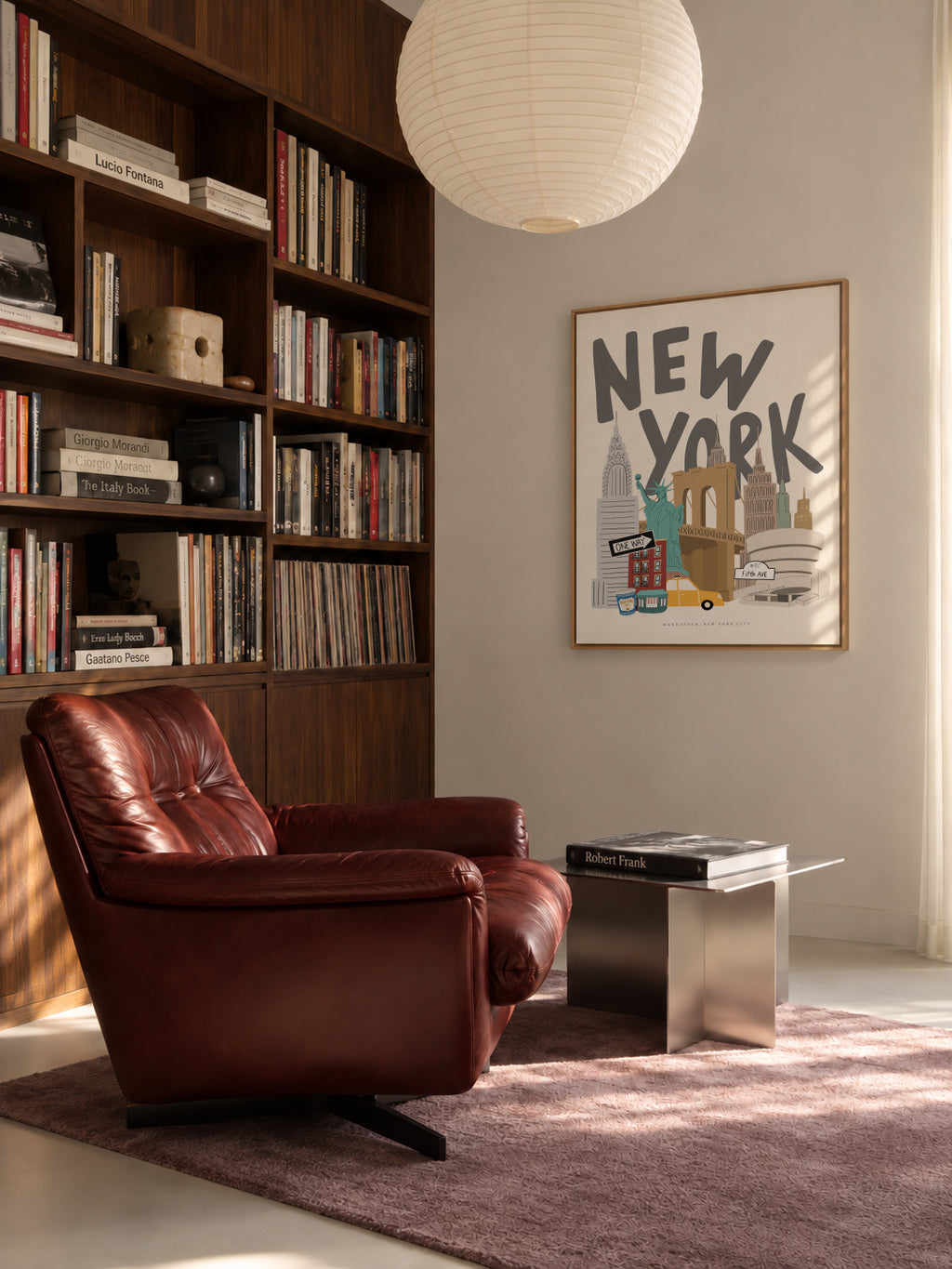 New York Icons - Framed canvas in an interior