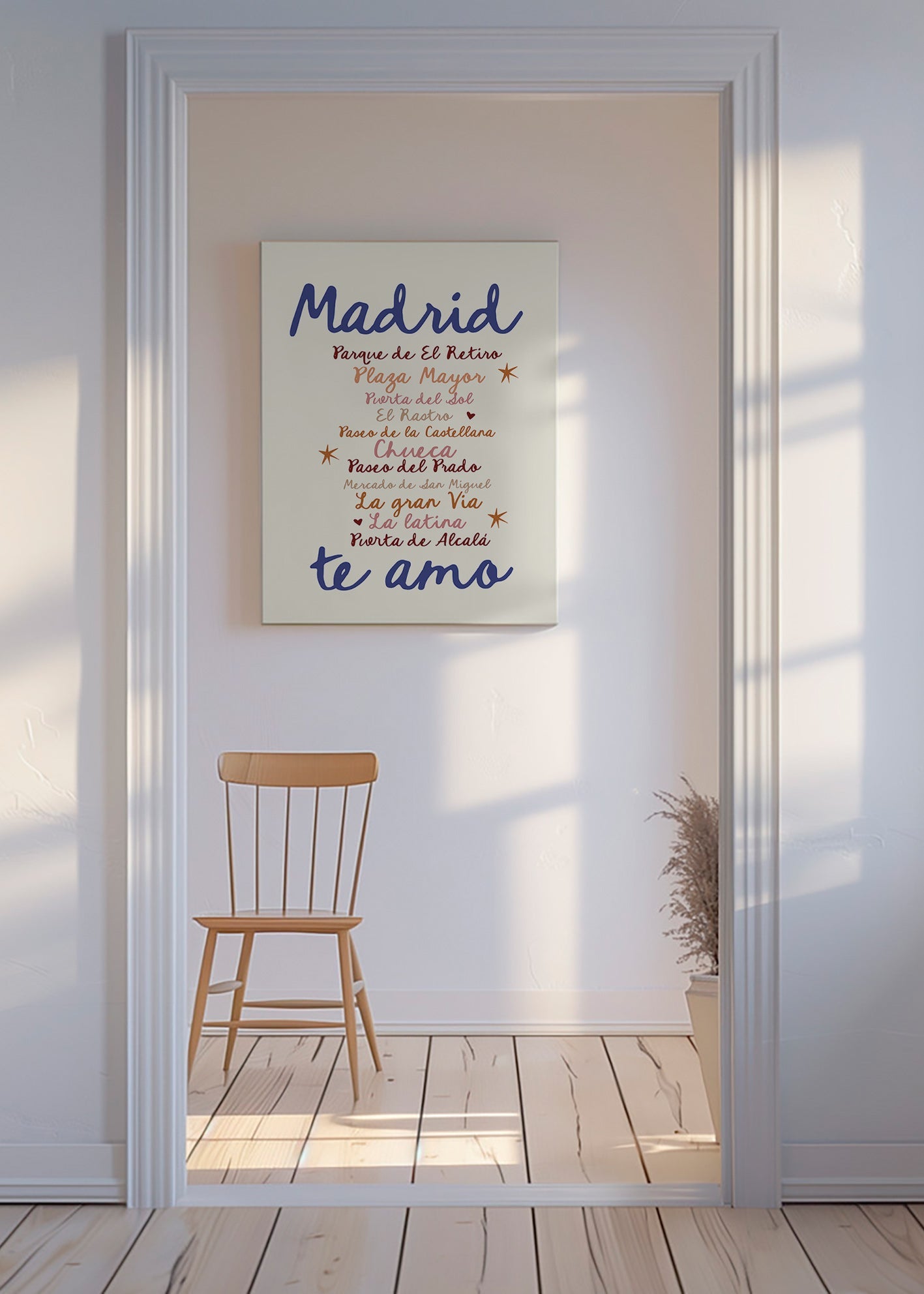 Reisposter Madrid opvallende typografie