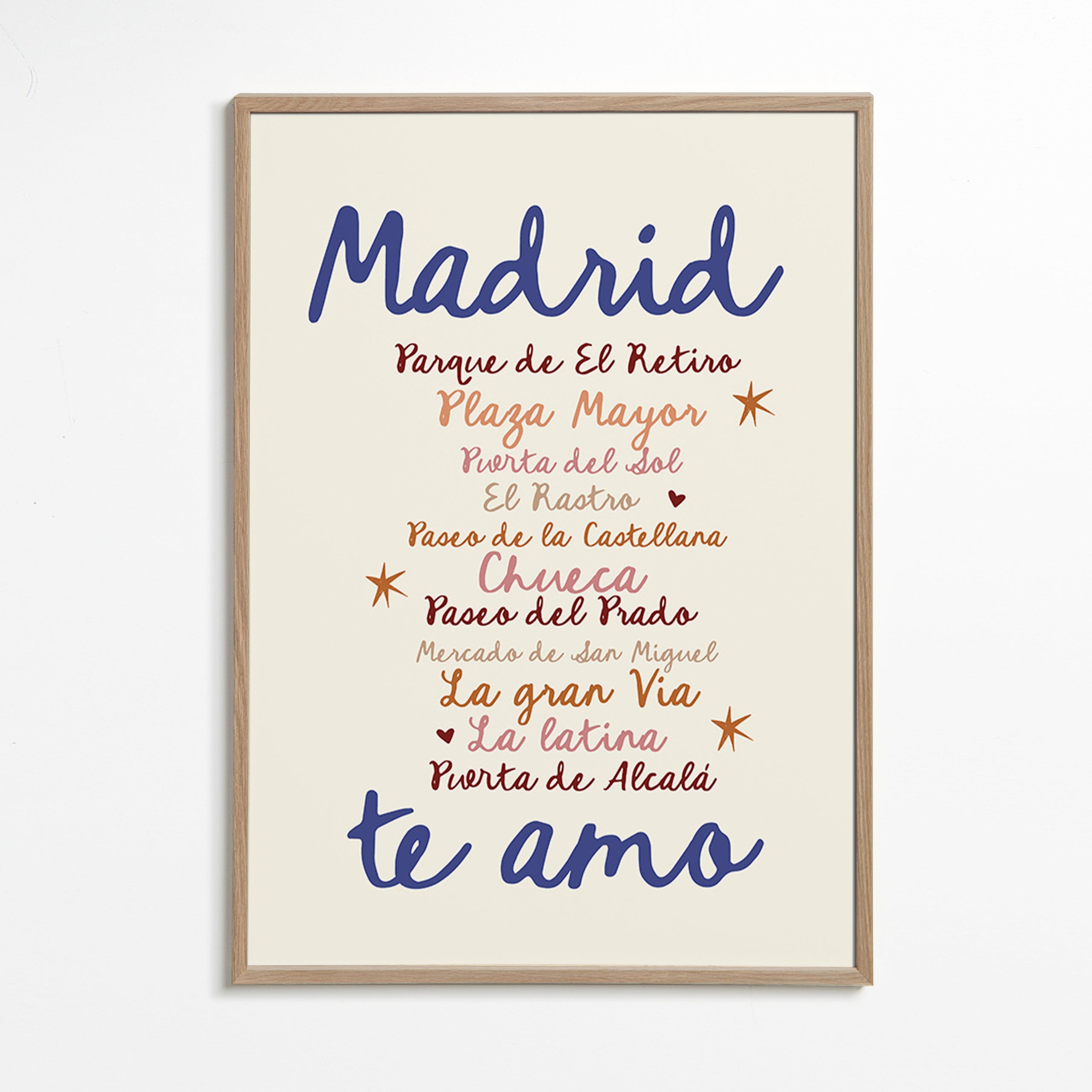 Reisposter Madrid opvallende typografie