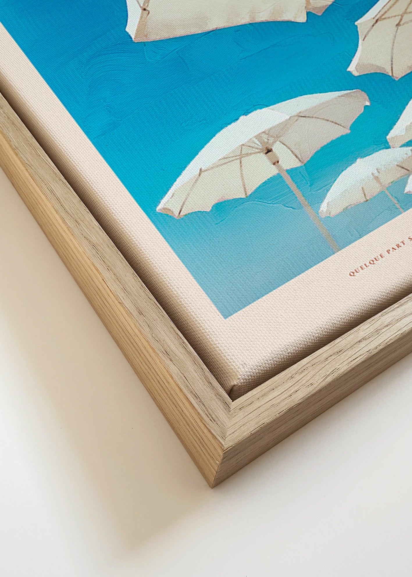 Kustlandschap met parasols