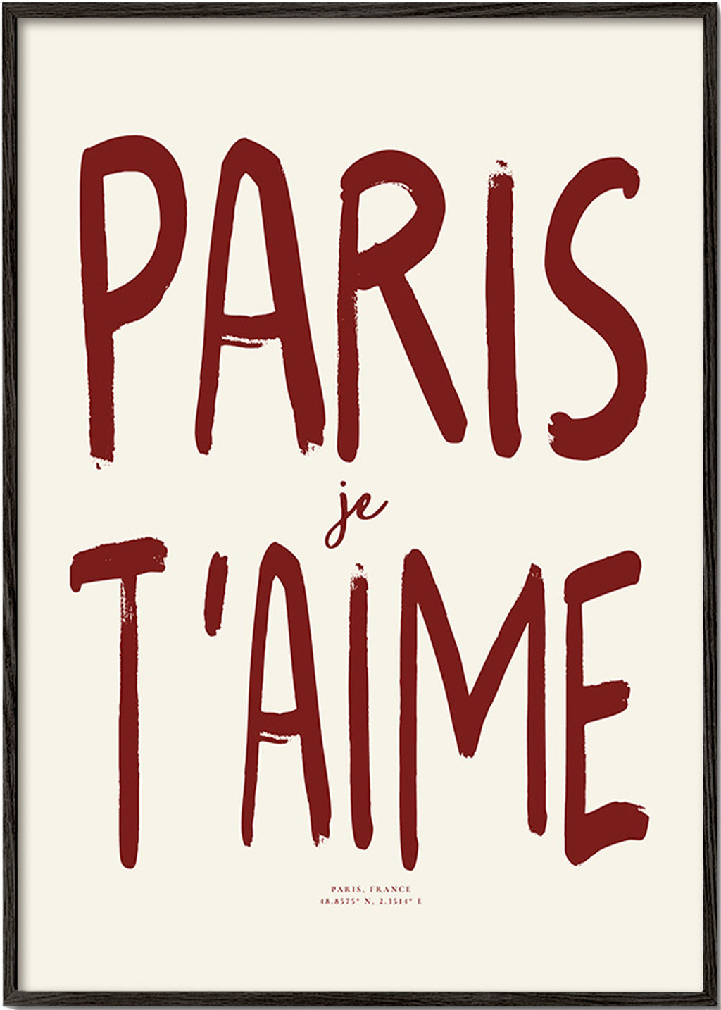 Reisposter met Parijs typografie