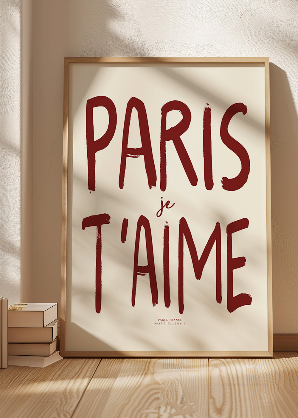 Reisposter met Parijs typografie