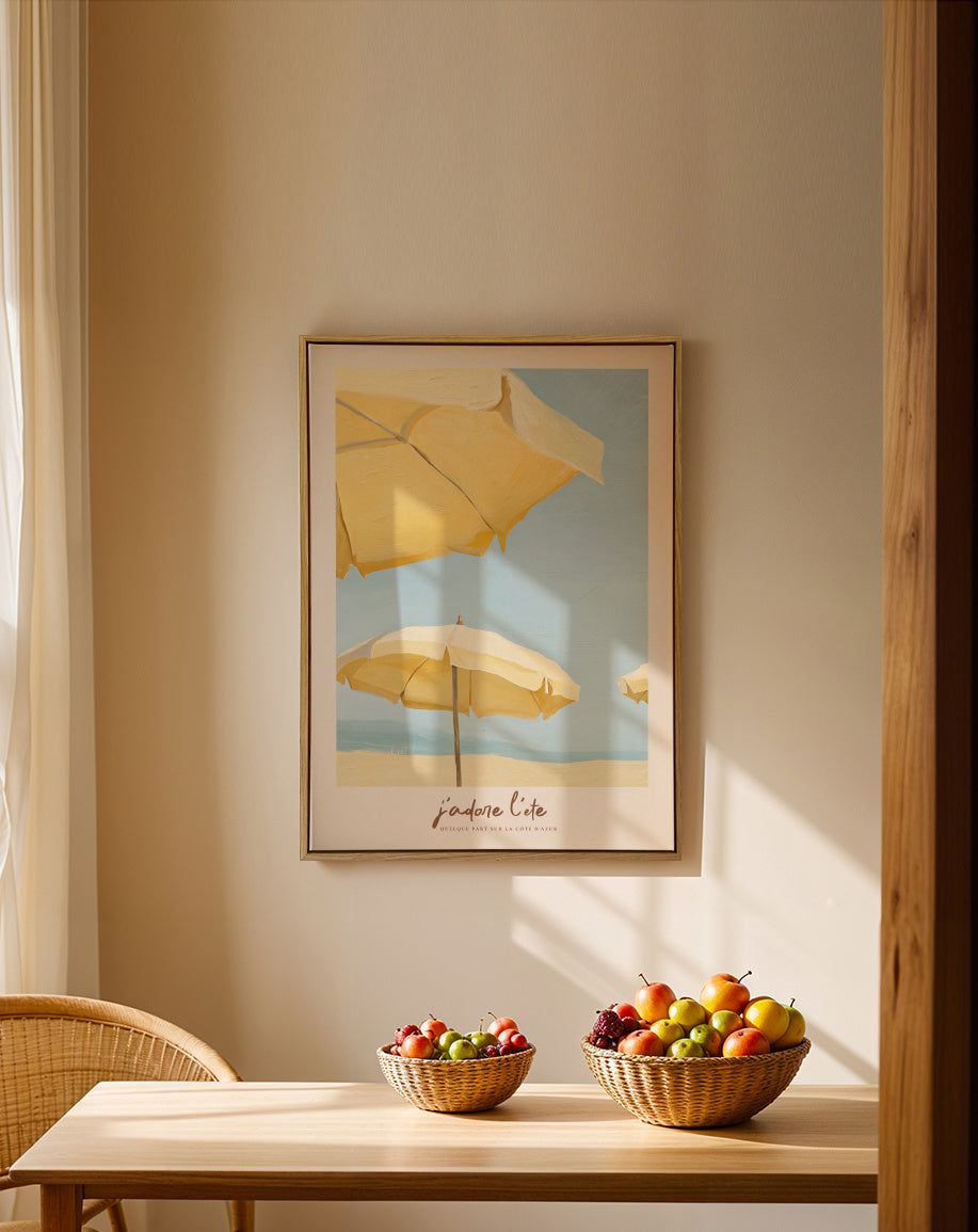 Le été - Framed canvas in an interior