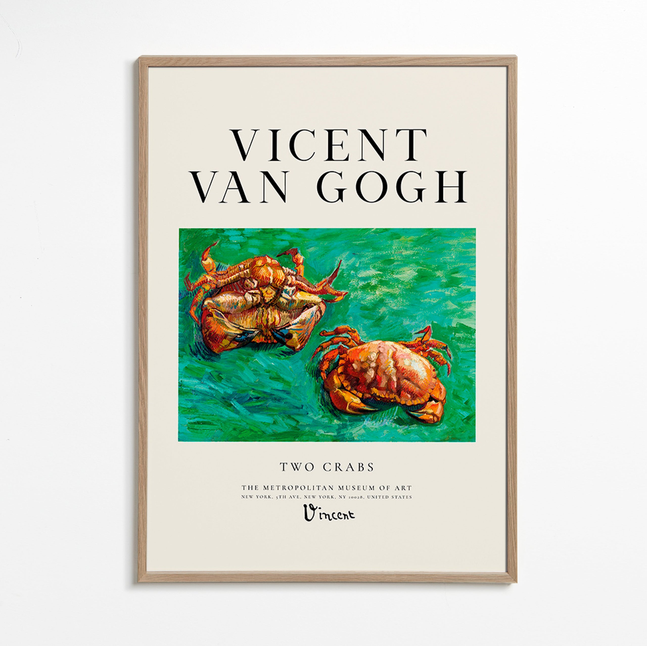 Two Crabs de Van Gogh — Crabes sur fond vert