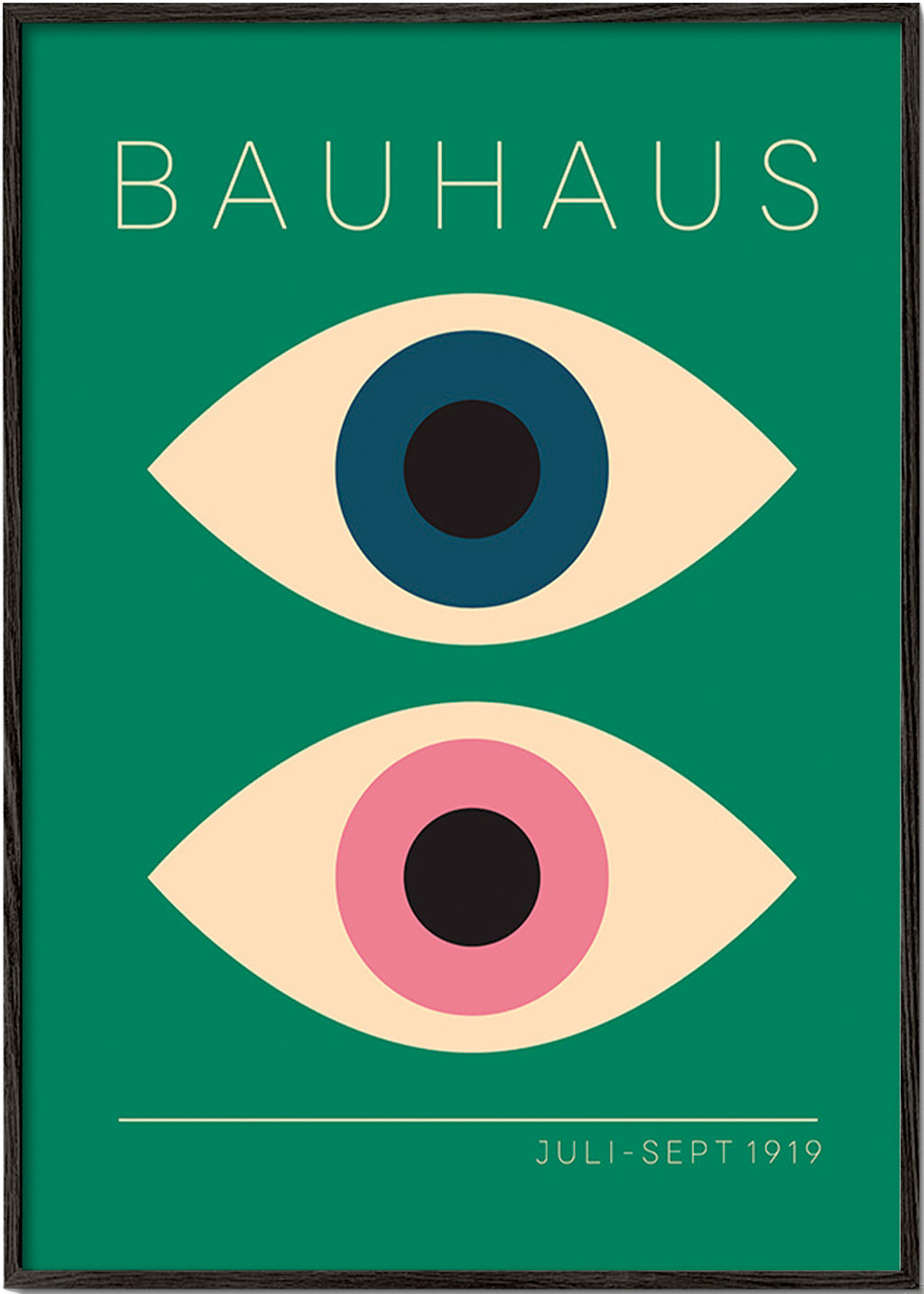 Geometrische poster Bauhaus tweelingogen