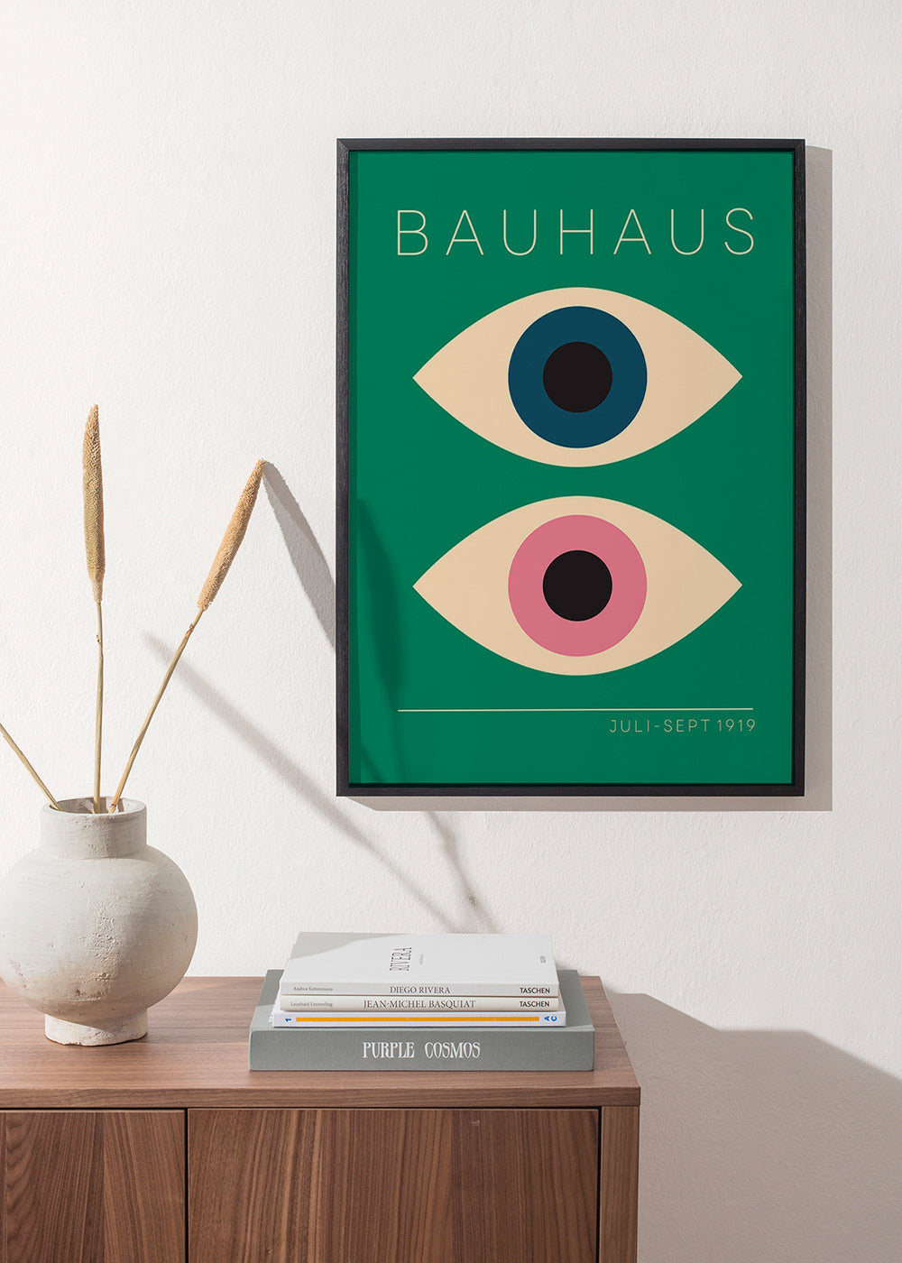 Geometrische poster Bauhaus tweelingogen