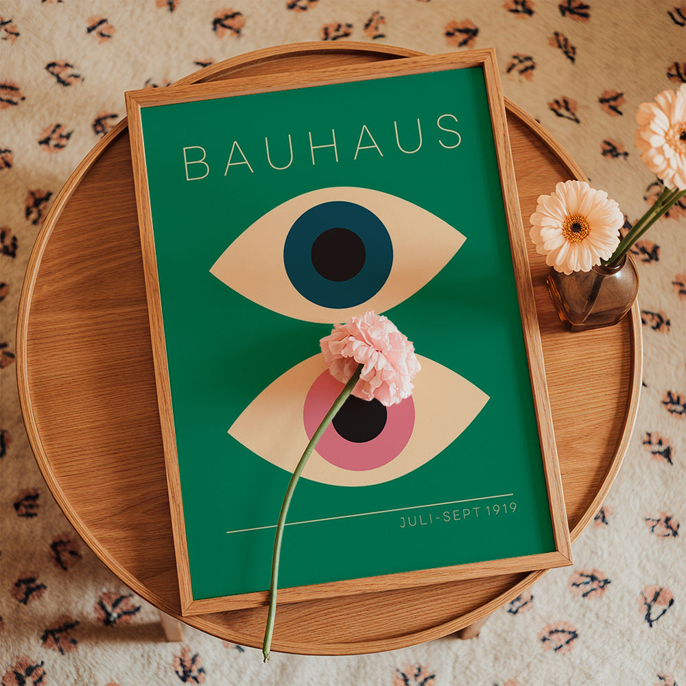 Geometrische poster Bauhaus tweelingogen