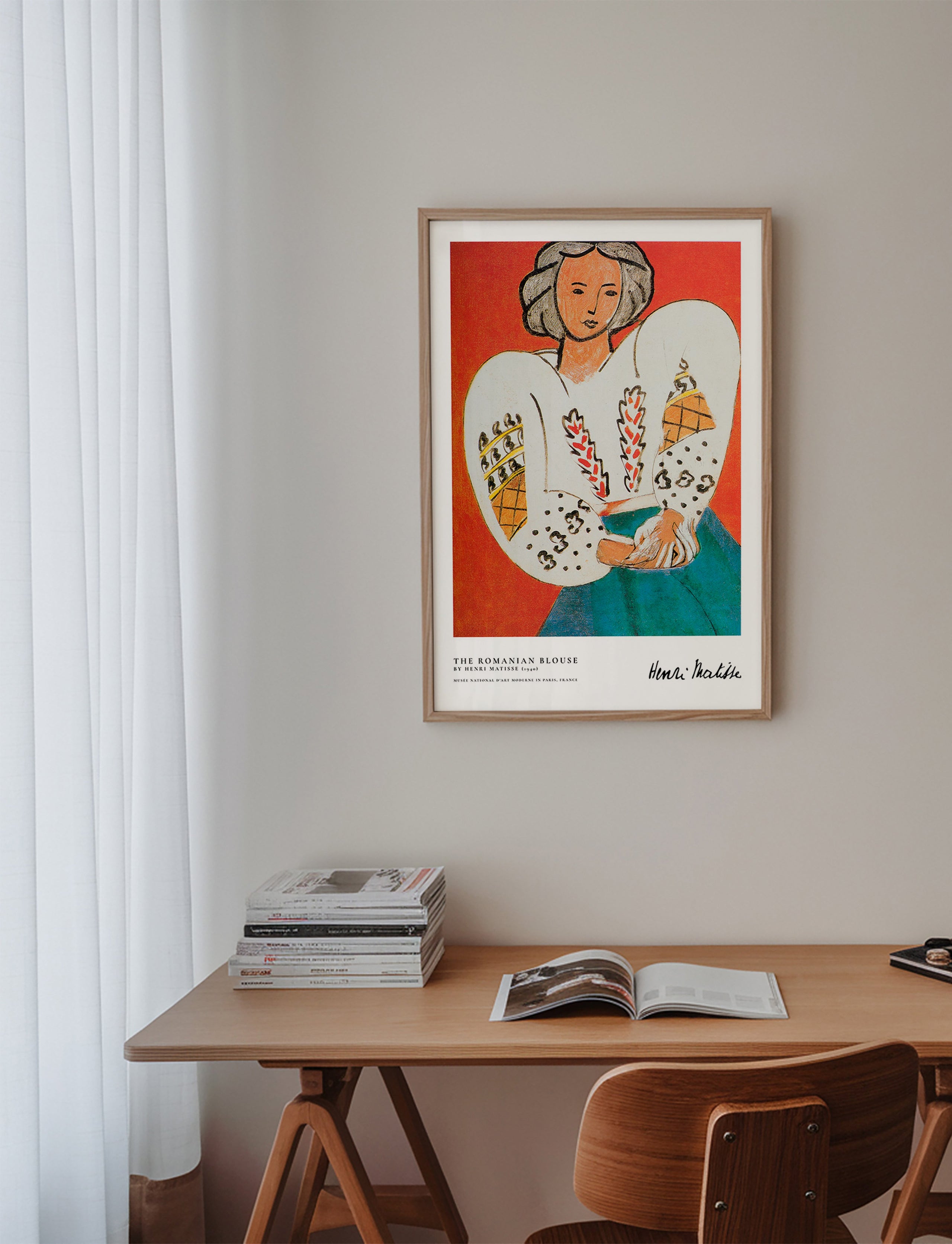 Illustratie Roemeense blouse met expressieve lijnen