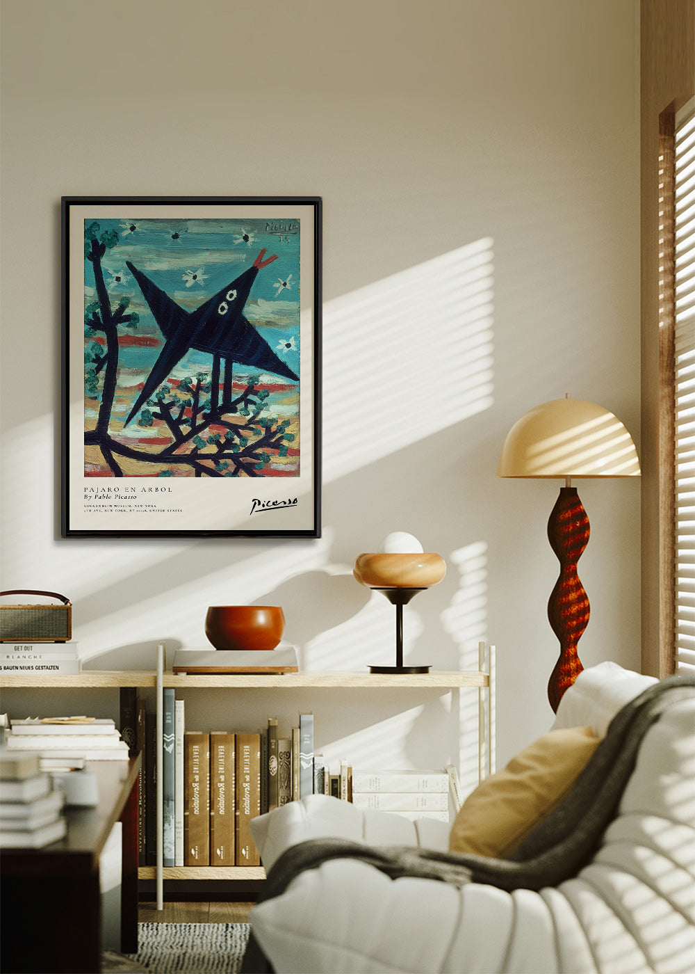 Kunstwerk vogel op tak