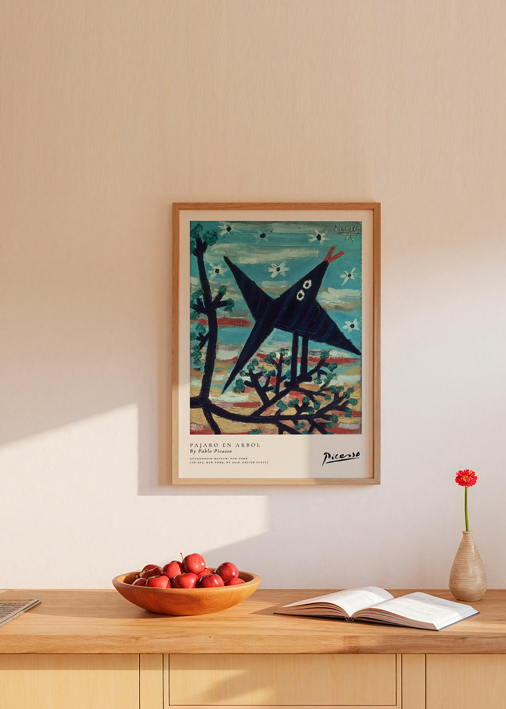 Kunstwerk vogel op tak