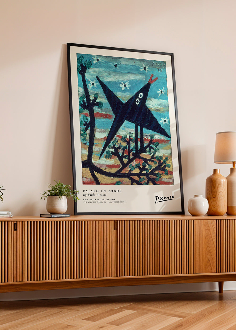 Kunstwerk vogel op tak
