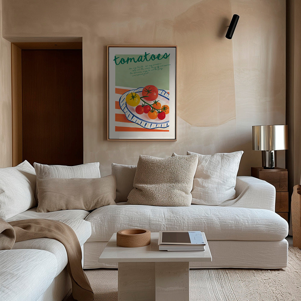 Art de cuisine con tomates ilustrés