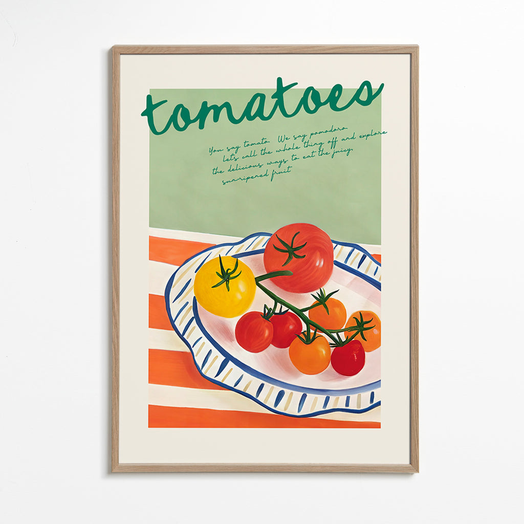 Art de cuisine con tomates ilustrés