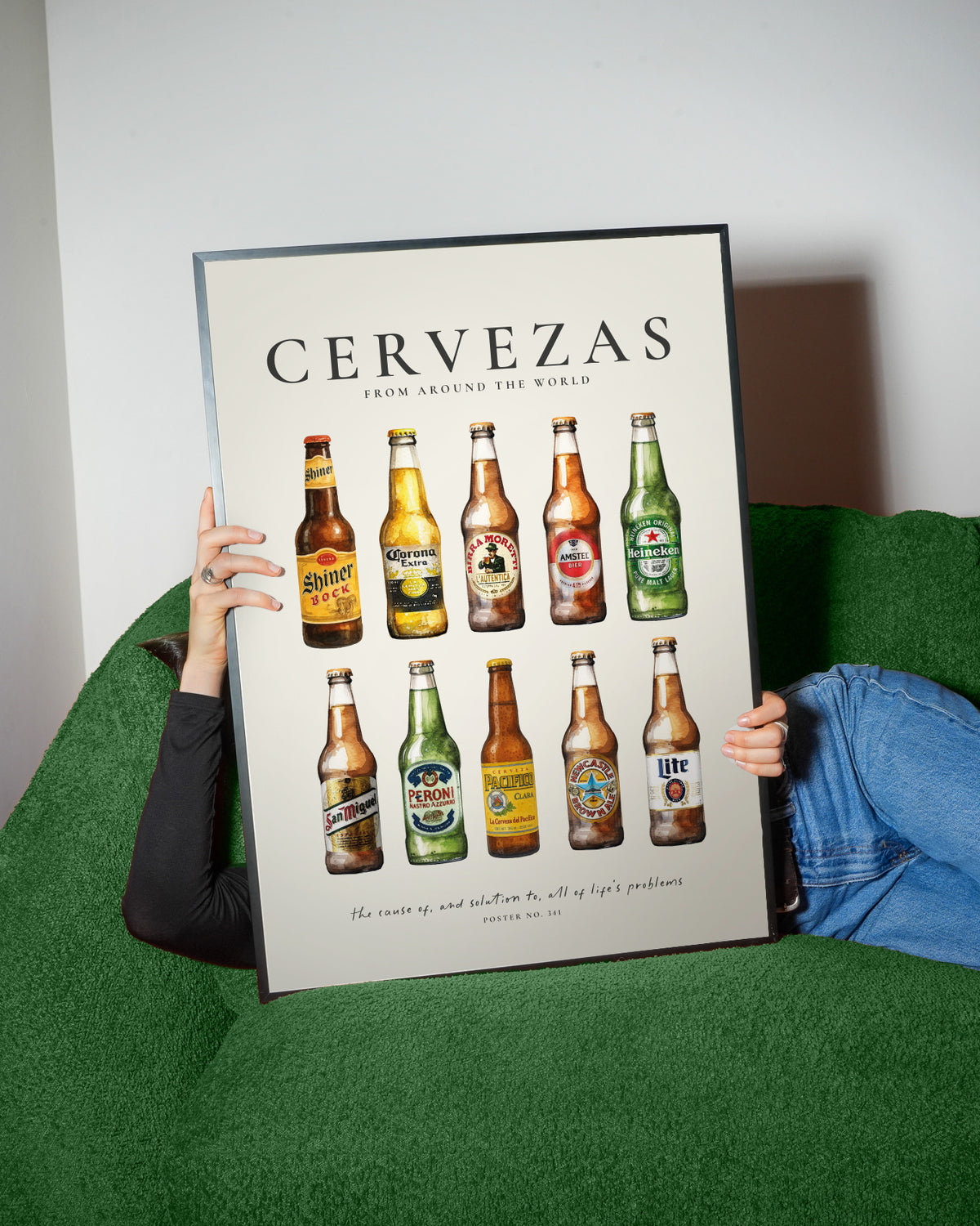 Cervezas (Beers) - Framed poster detail