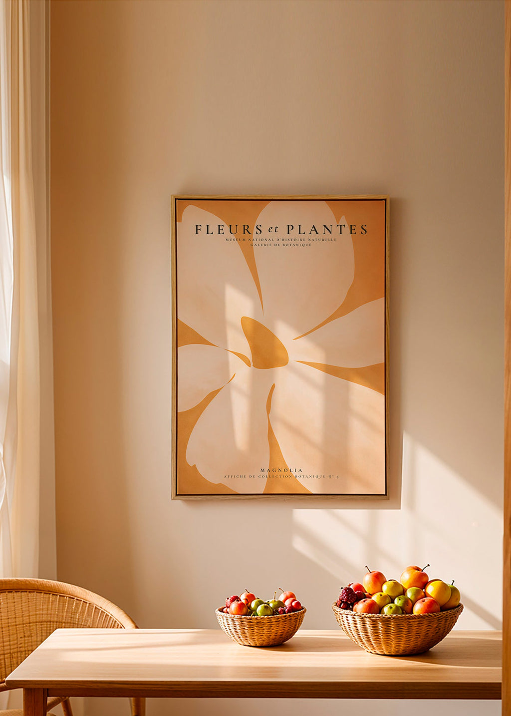 Botanische poster Magnolia groot formaat