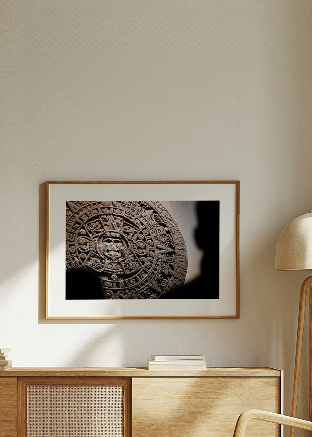 Fotografie azteeks kalender reliëf