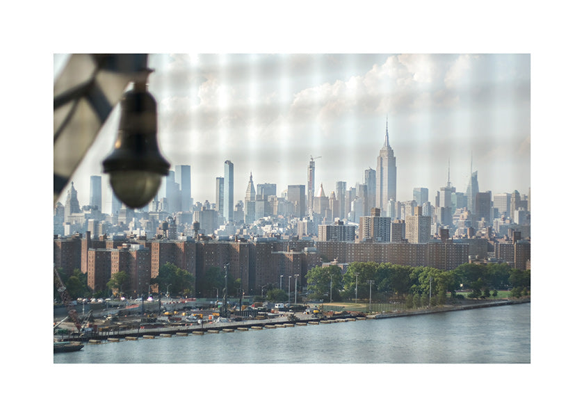Stadskunst Manhattan raam skyline