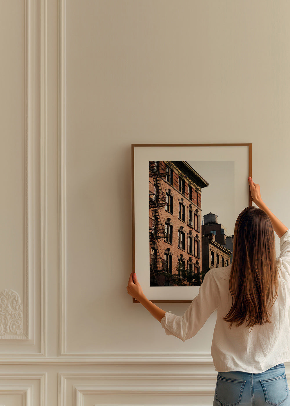 Stadsgevelfotografie met brandtrap