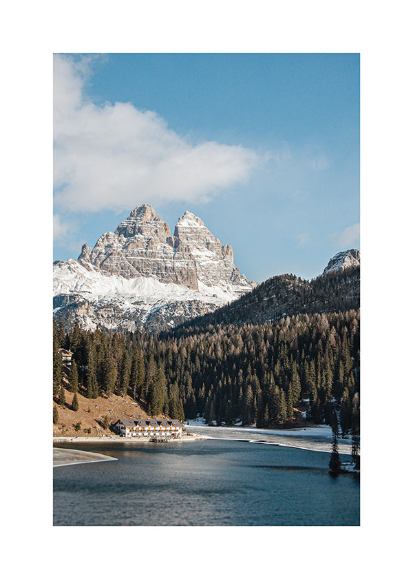 Photographie lac et sommets