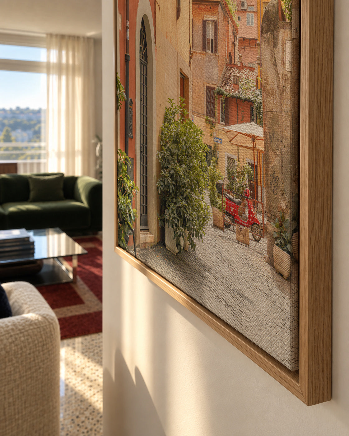 Trastevere - Framed canvas detail